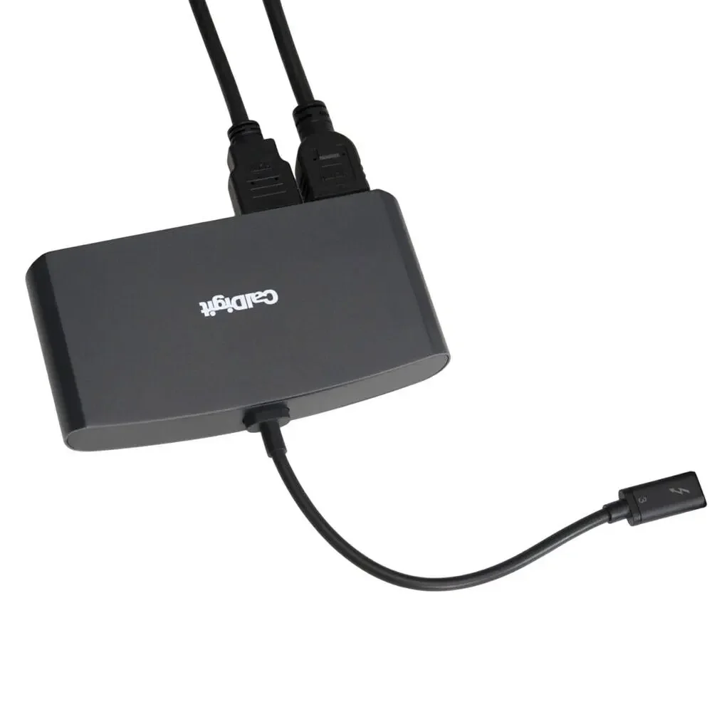 CalDigit Thunderbolt USB-C 3 Mini Dock Dual 4K Display Adapter Aluminum Mac PC